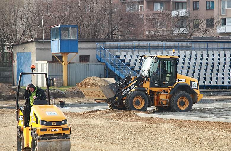 Prace budowlane Stadion Miejskim. zdj. Jacek Dymeterko, PHU GRUMIX