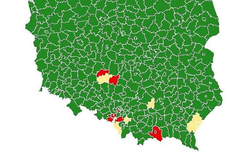 Powiat pszczyński znalazł się w czerwone strefie powiatów